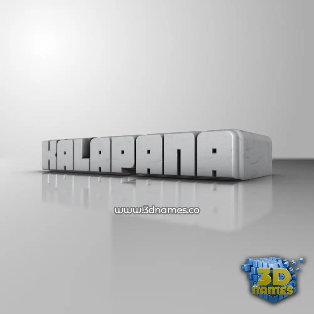 kalapana in White Metro style - 3D name wallpaper