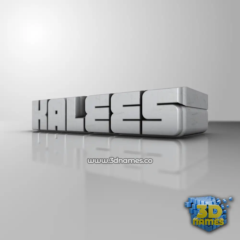 kalees in White Metro style - 3D name wallpaper