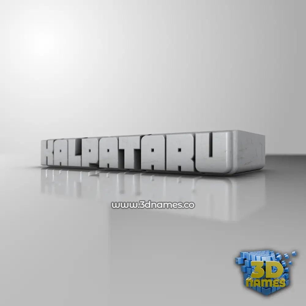kalpataru in White Metro style - 3D name wallpaper