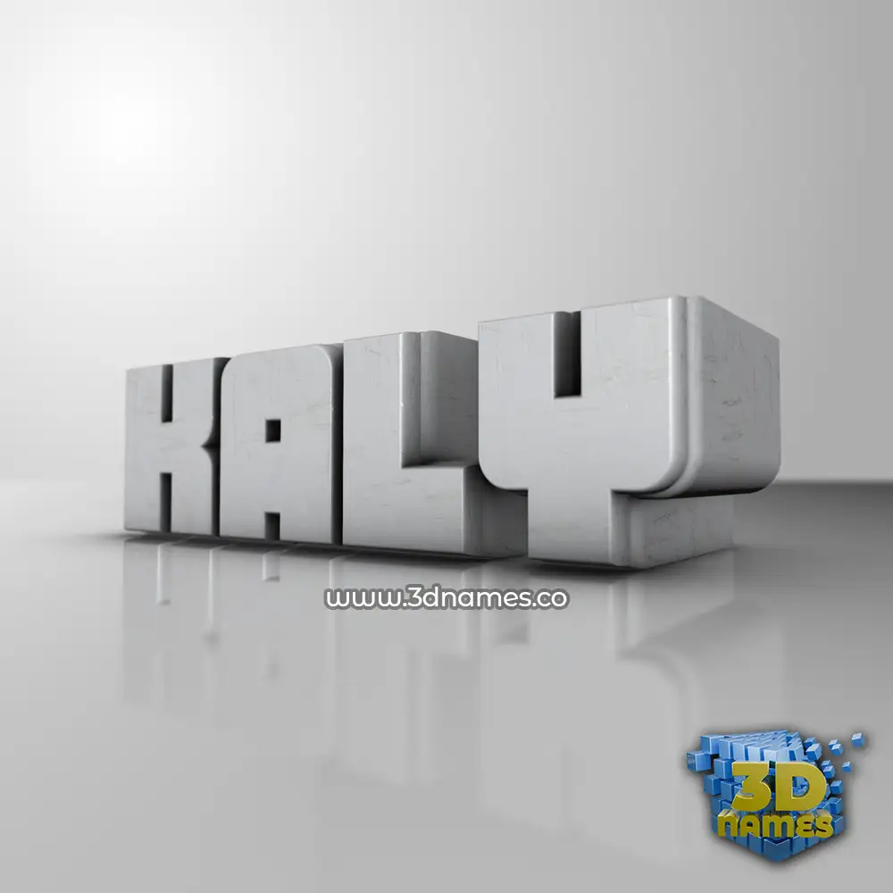 kaly in White Metro style - 3D name wallpaper
