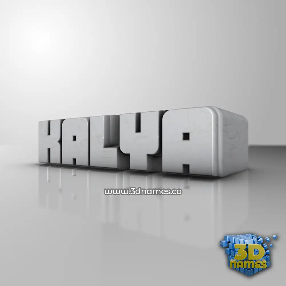 kalya in White Metro style - 3D name wallpaper
