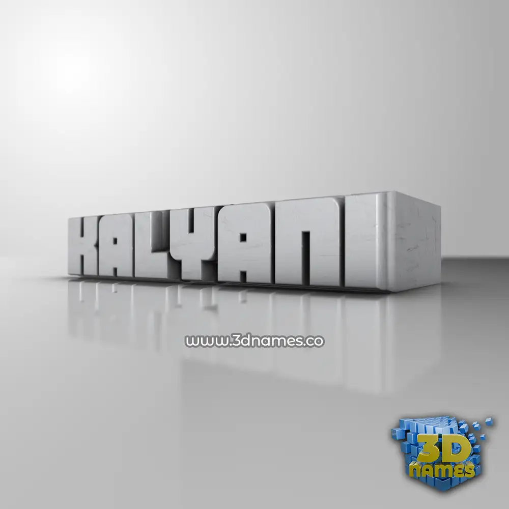 kalyani in White Metro style - 3D name wallpaper