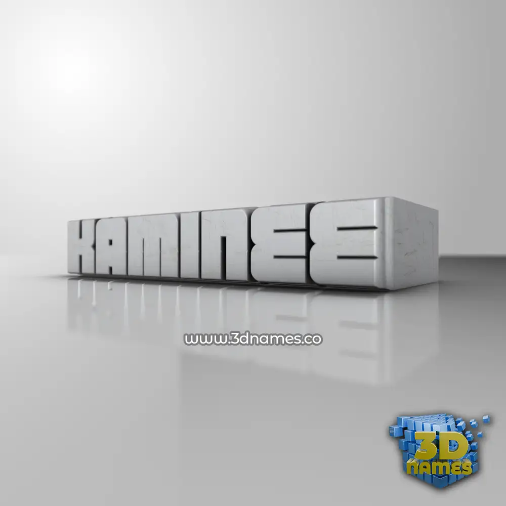 kaminee in White Metro style - 3D name wallpaper