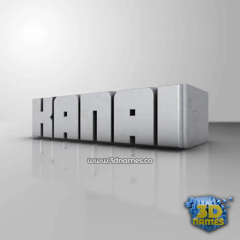 kanai in White Metro style - 3D name wallpaper