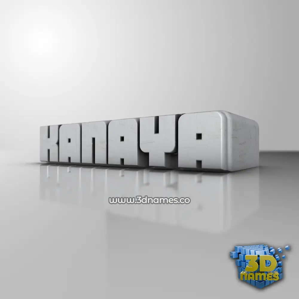 kanaya in White Metro style - 3D name wallpaper