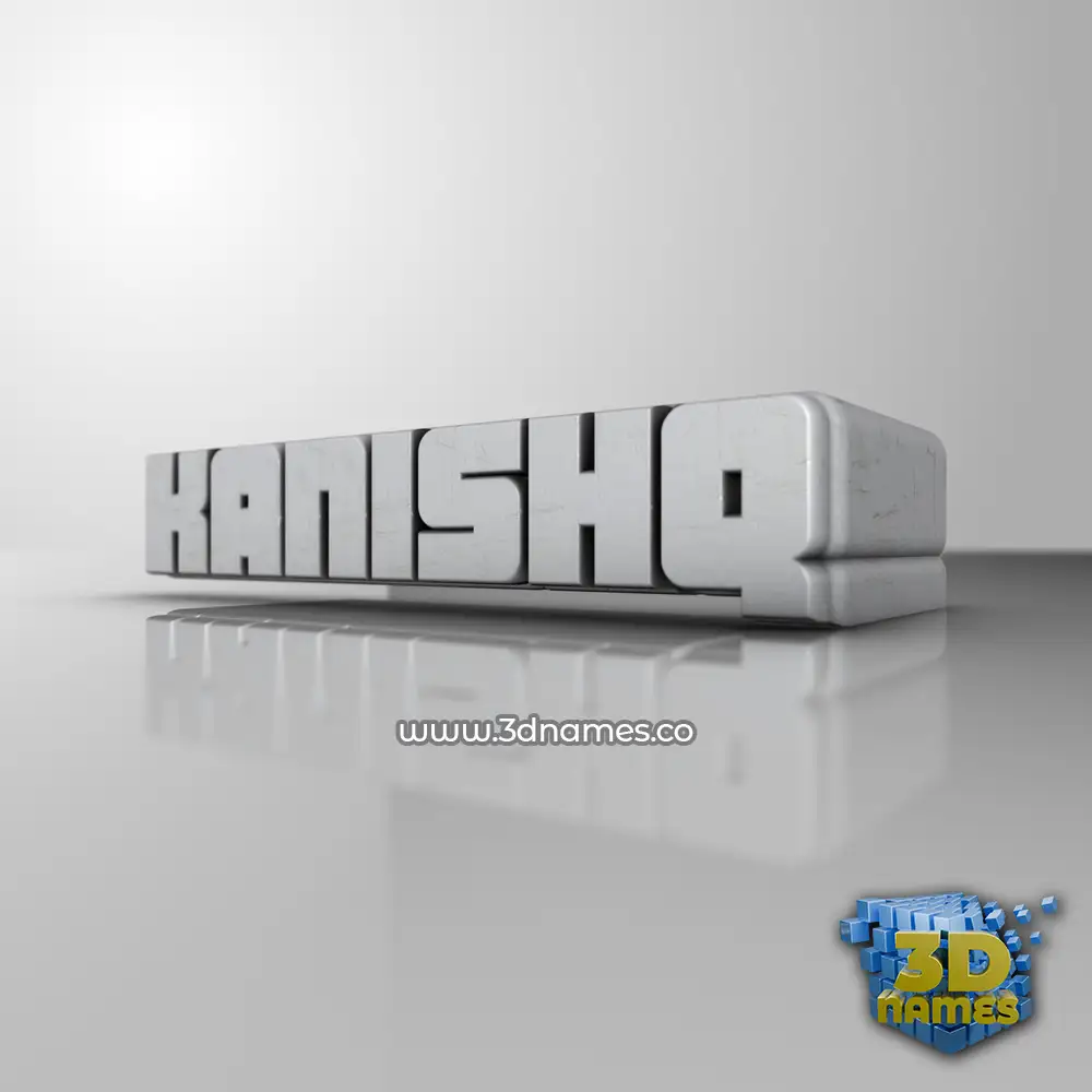 kanishq in White Metro style - 3D name wallpaper