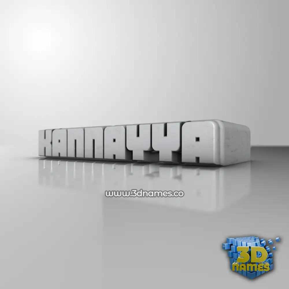 kannayya in White Metro style - 3D name wallpaper