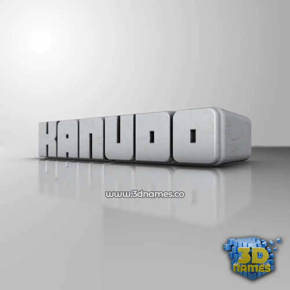 kanudo in White Metro style - 3D name wallpaper