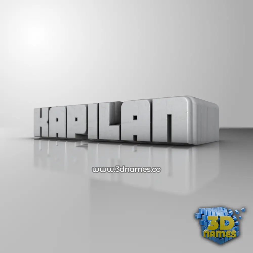 kapilan in White Metro style - 3D name wallpaper