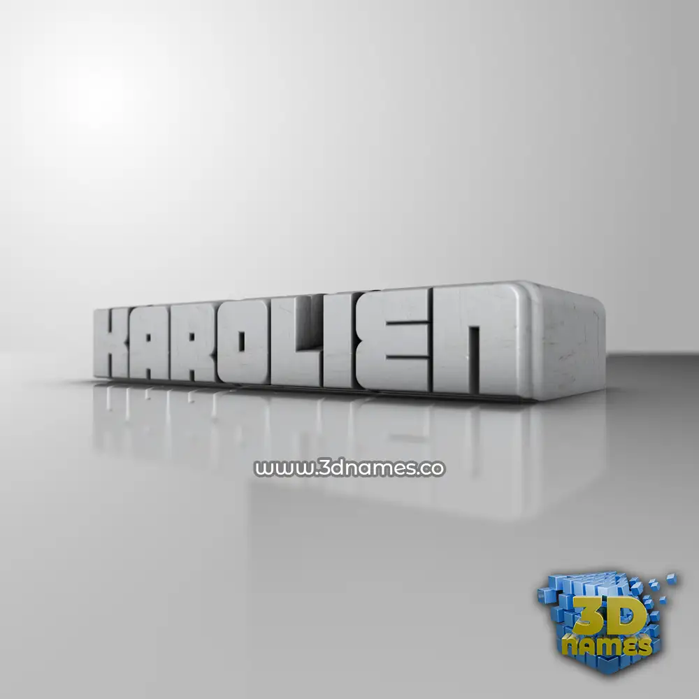 karolien in White Metro style - 3D name wallpaper