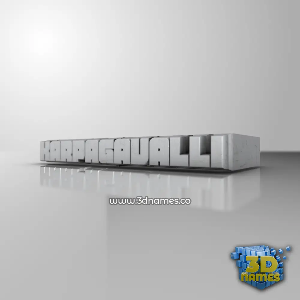 karpagavalli in White Metro style - 3D name wallpaper