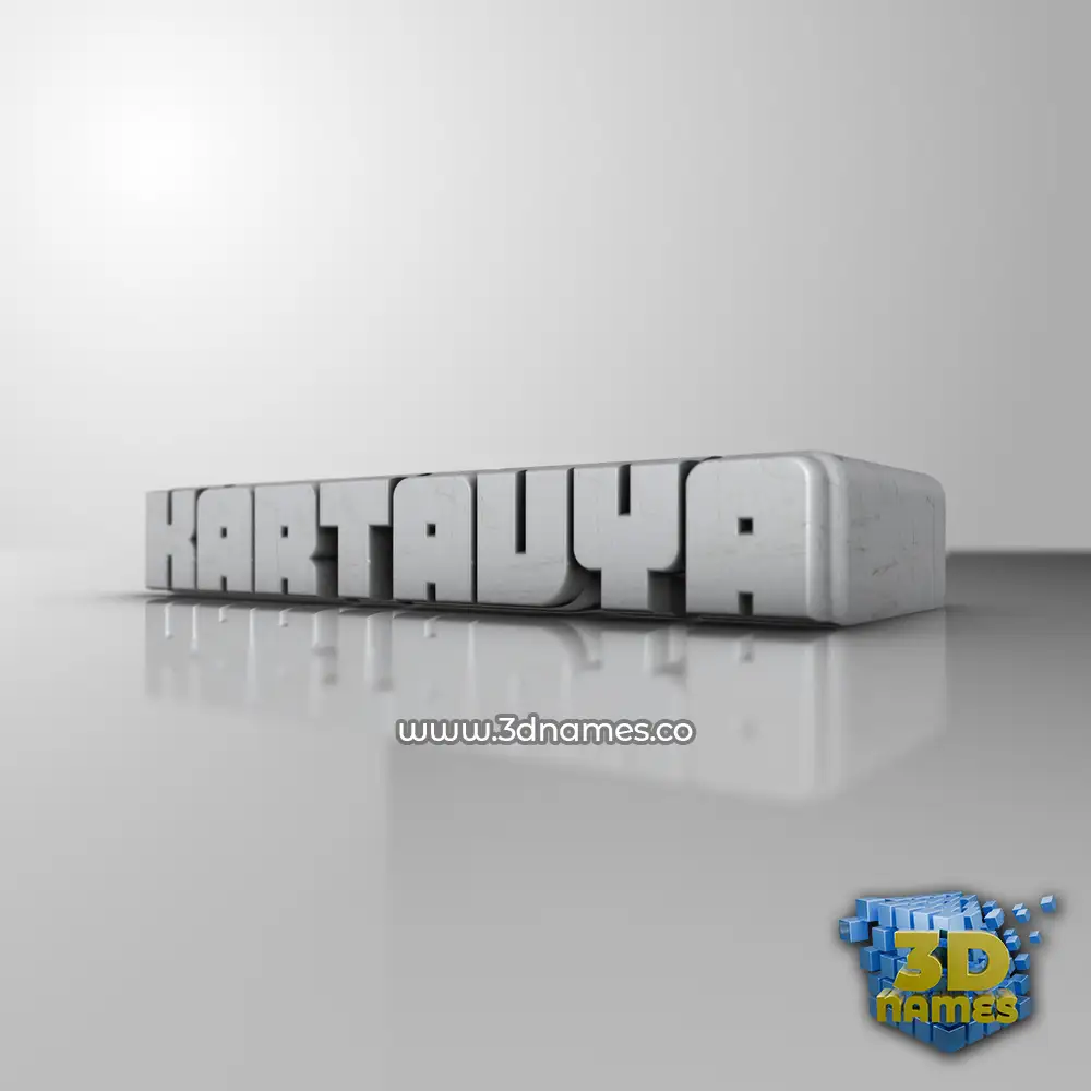 kartavya in White Metro style - 3D name wallpaper