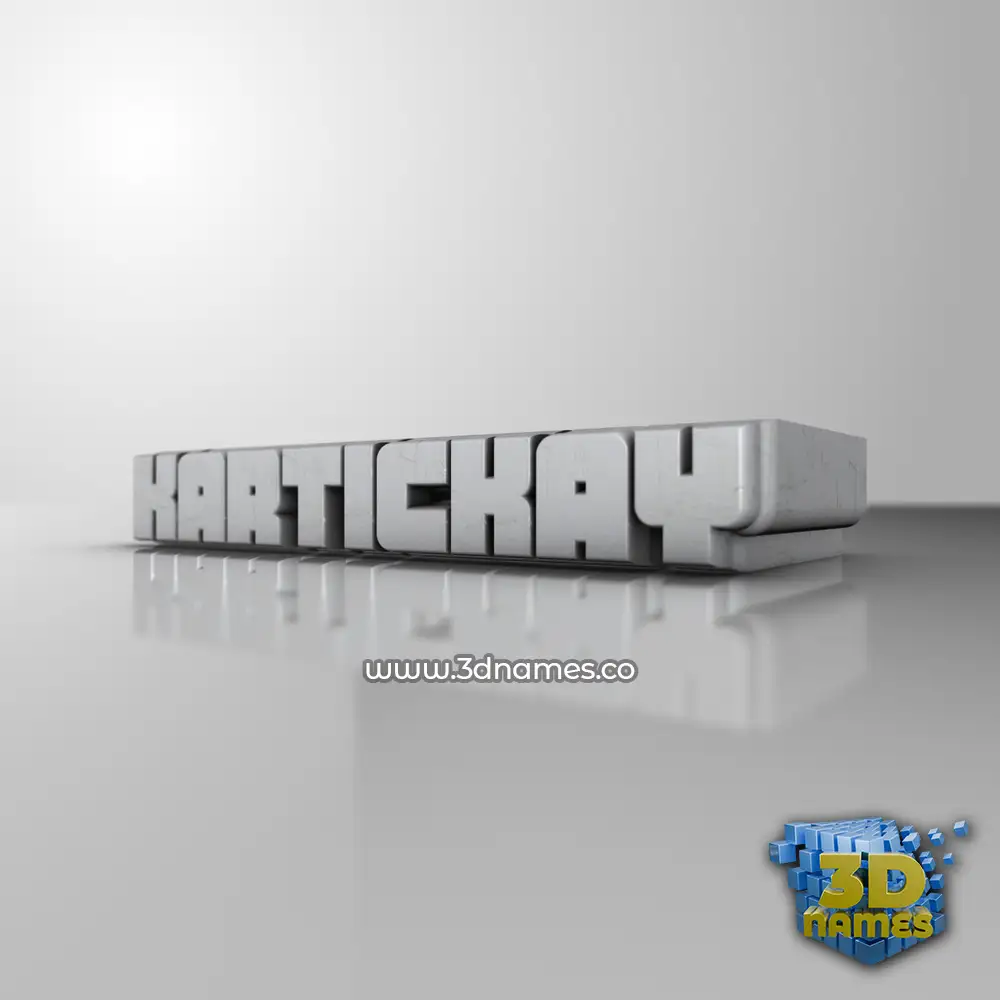 kartickay in White Metro style - 3D name wallpaper