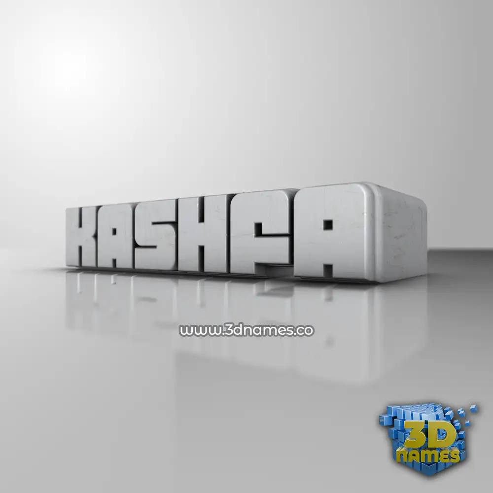 kashfa in White Metro style - 3D name wallpaper