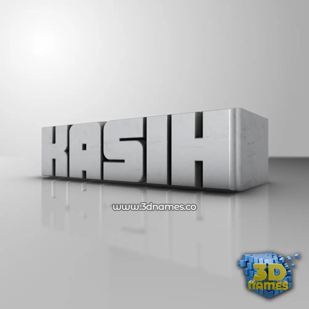 kasih in White Metro style - 3D name wallpaper