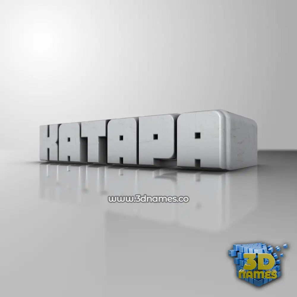 katapa in White Metro style - 3D name wallpaper