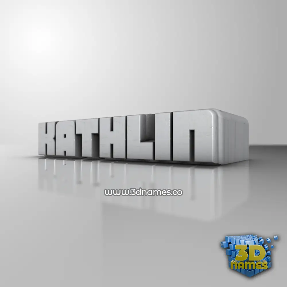 kathlin in White Metro style - 3D name wallpaper