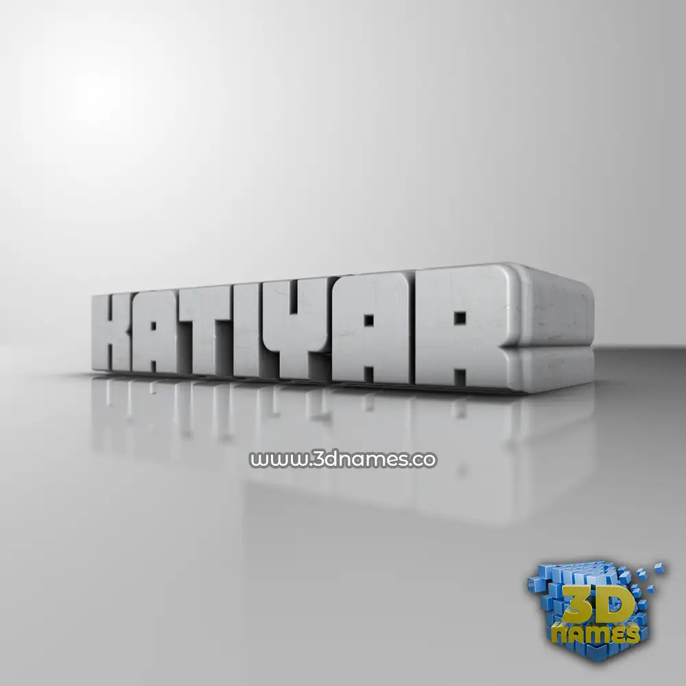 katiyar in White Metro style - 3D name wallpaper
