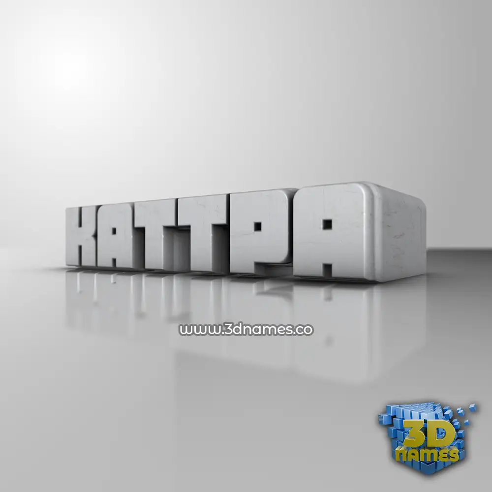 kattpa in White Metro style - 3D name wallpaper