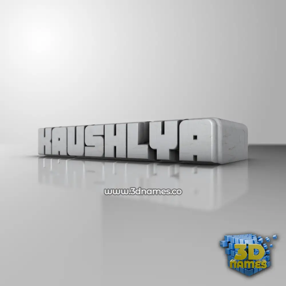 kaushlya in White Metro style - 3D name wallpaper