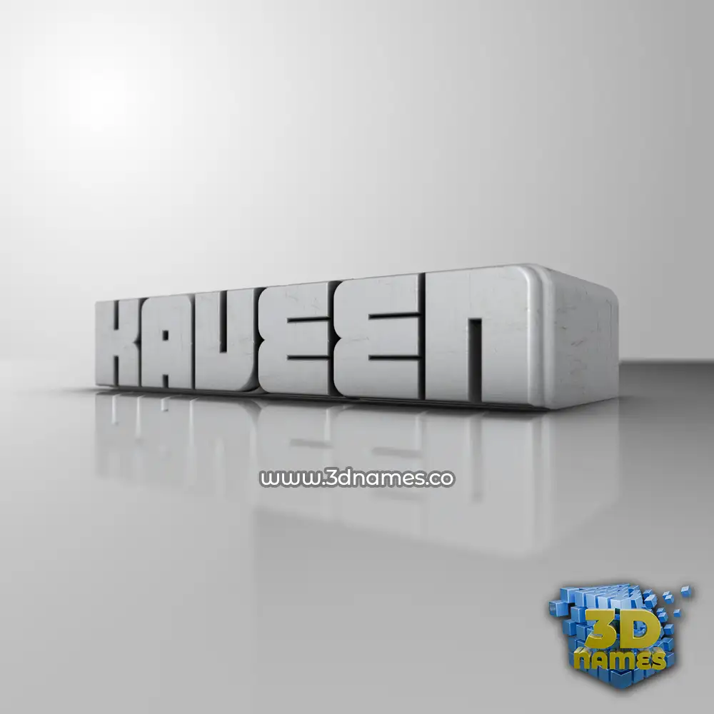 kaveen in White Metro style - 3D name wallpaper