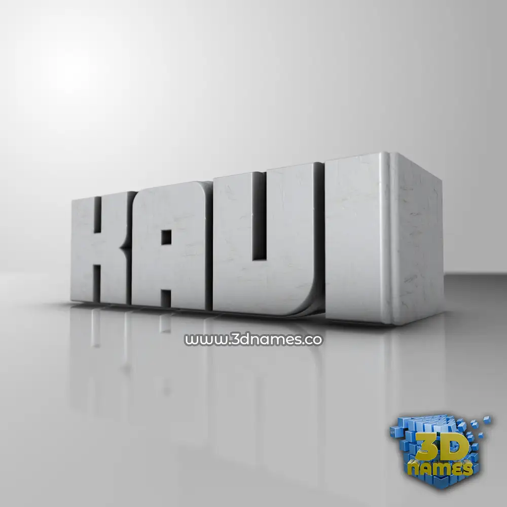 kavi in White Metro style - 3D name wallpaper