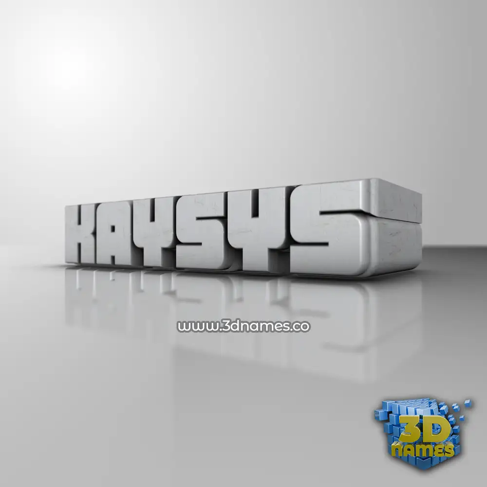 kaysys in White Metro style - 3D name wallpaper