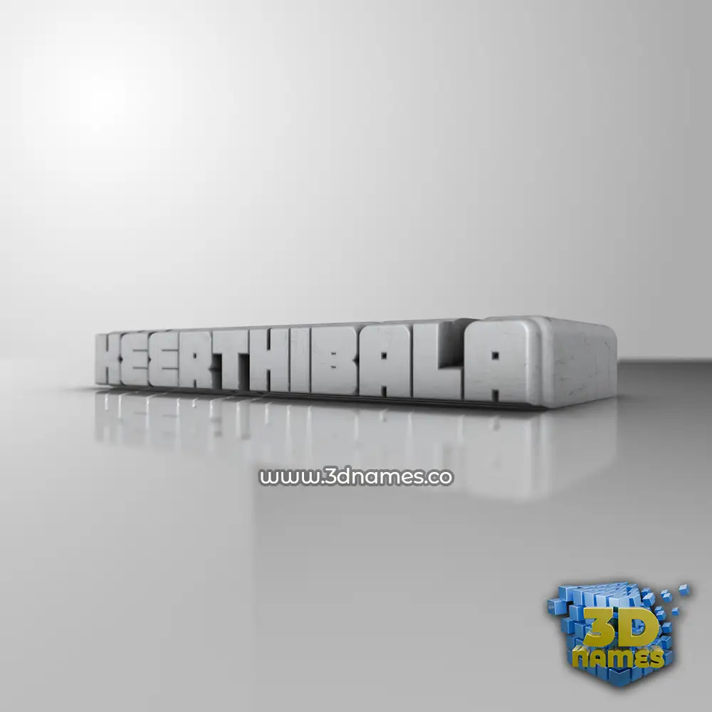 keerthibala in White Metro style - 3D name wallpaper