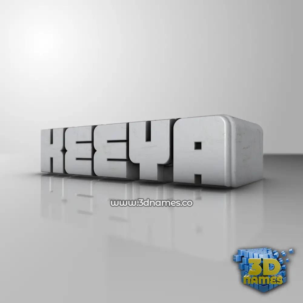 keeya in White Metro style - 3D name wallpaper