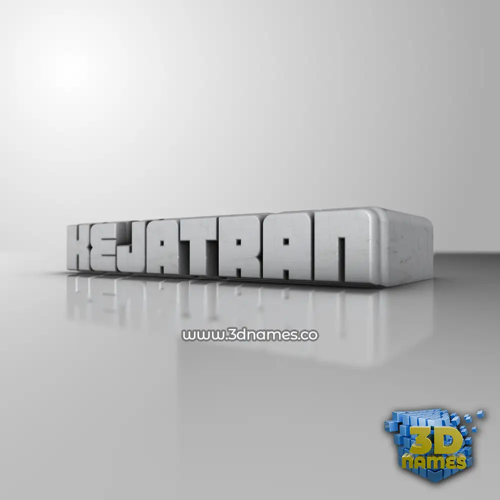 kejatran in White Metro style - 3D name wallpaper