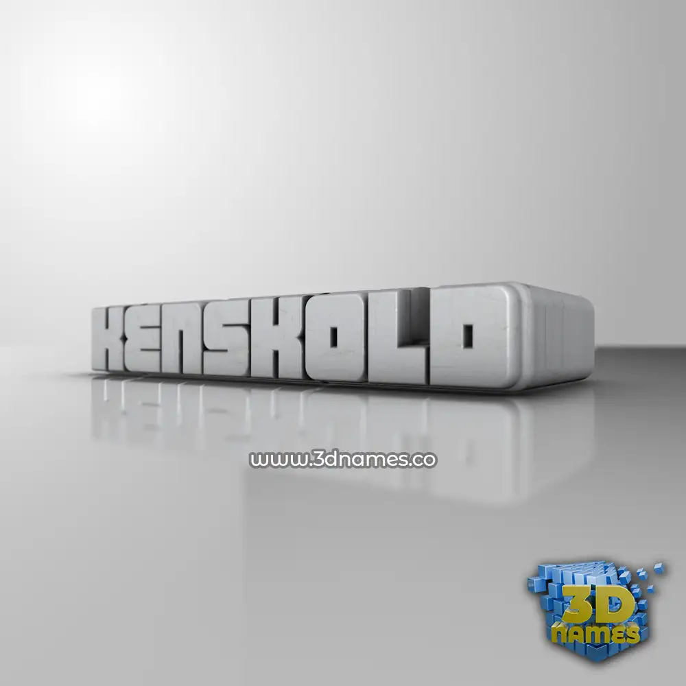 kenskold in White Metro style - 3D name wallpaper