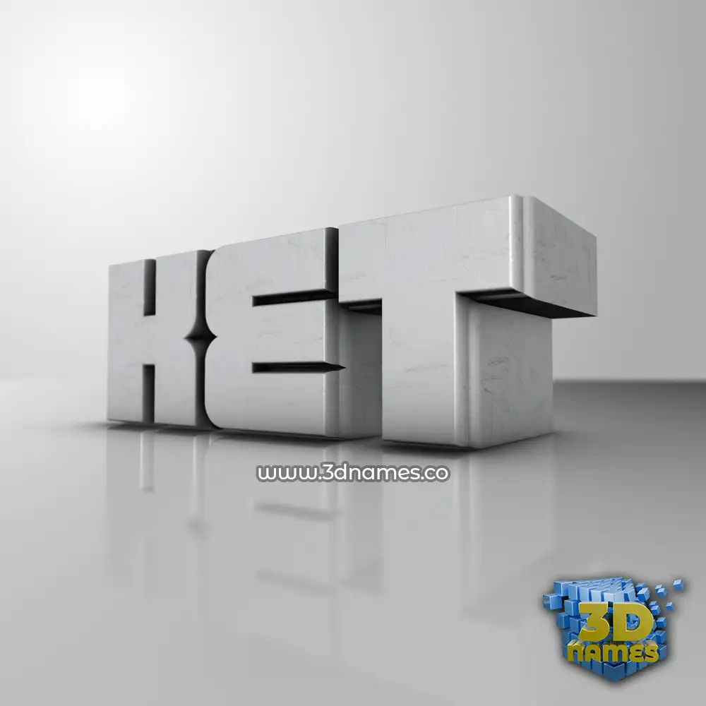 ket in White Metro style - 3D name wallpaper