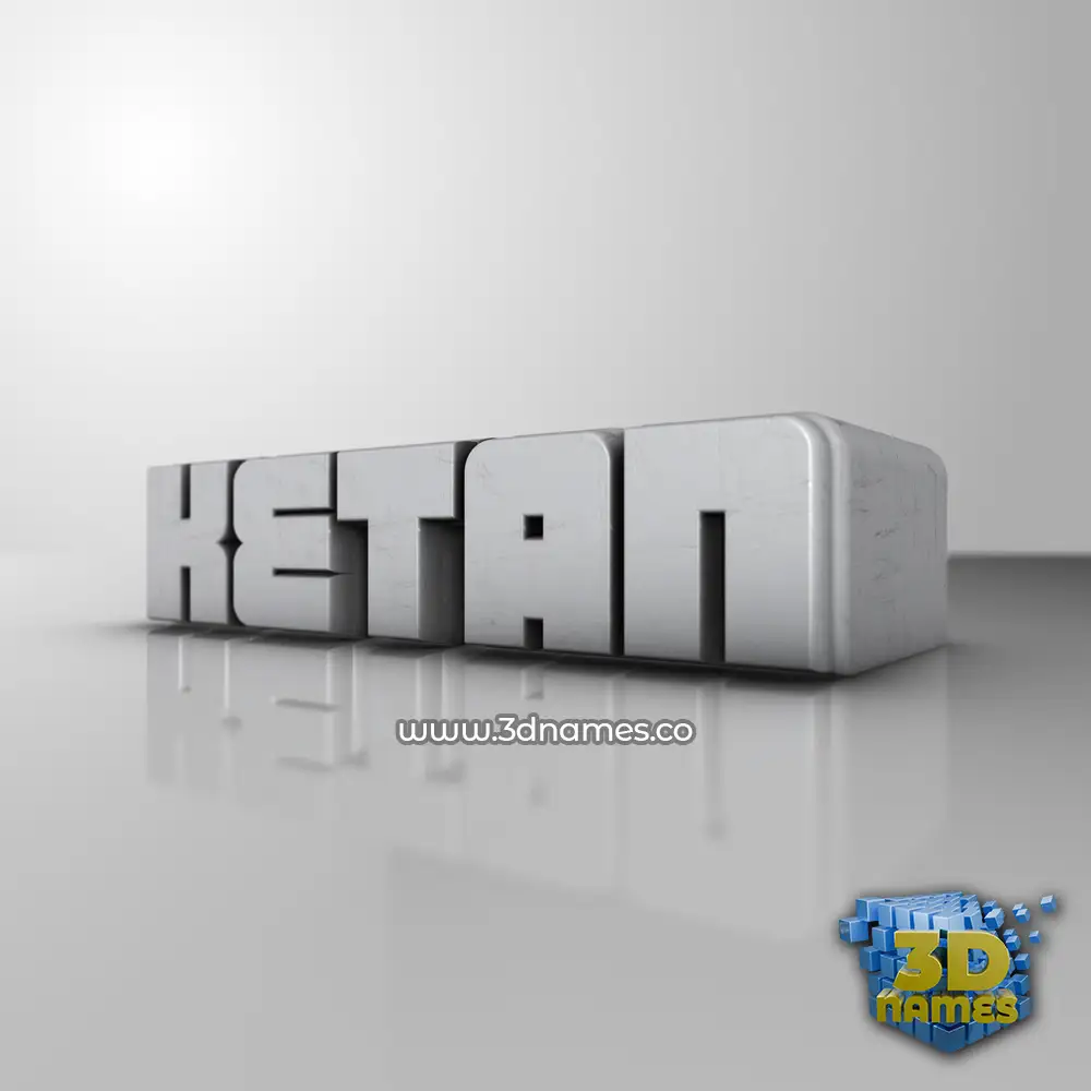 ketan in White Metro style - 3D name wallpaper