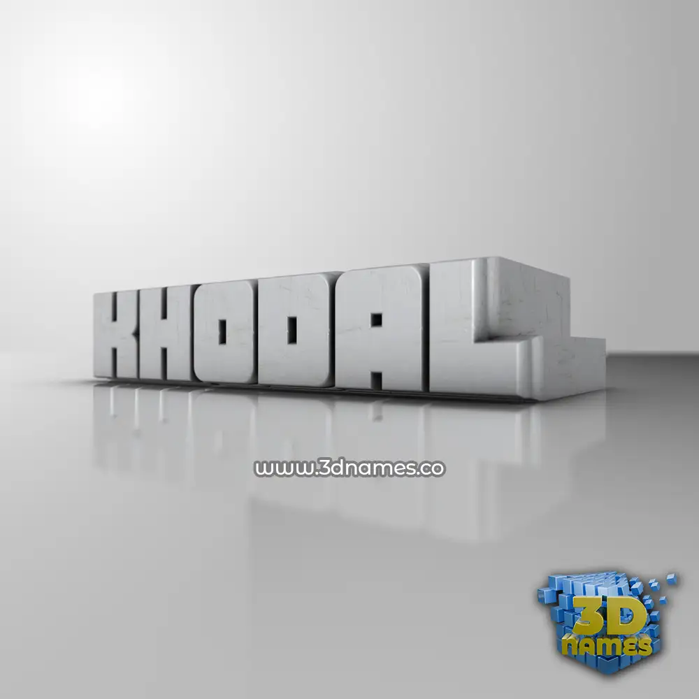 khodal in White Metro style - 3D name wallpaper