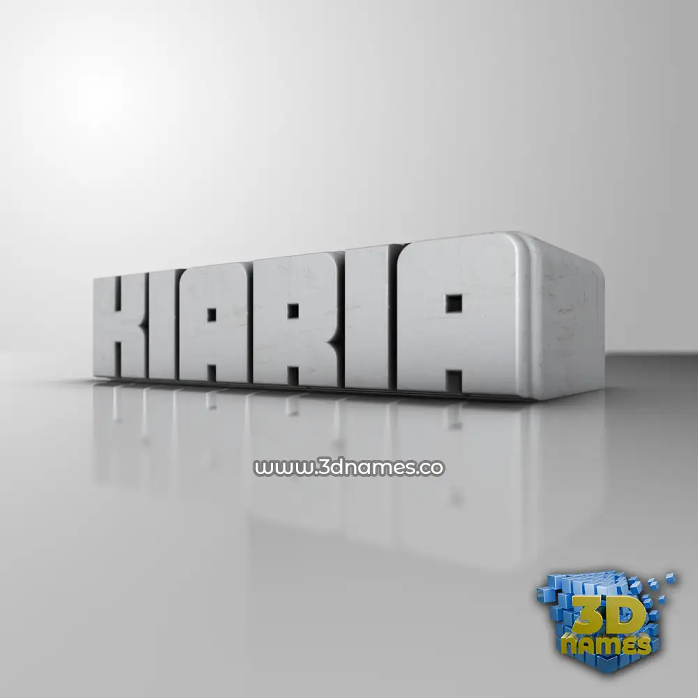kiaria in White Metro style - 3D name wallpaper