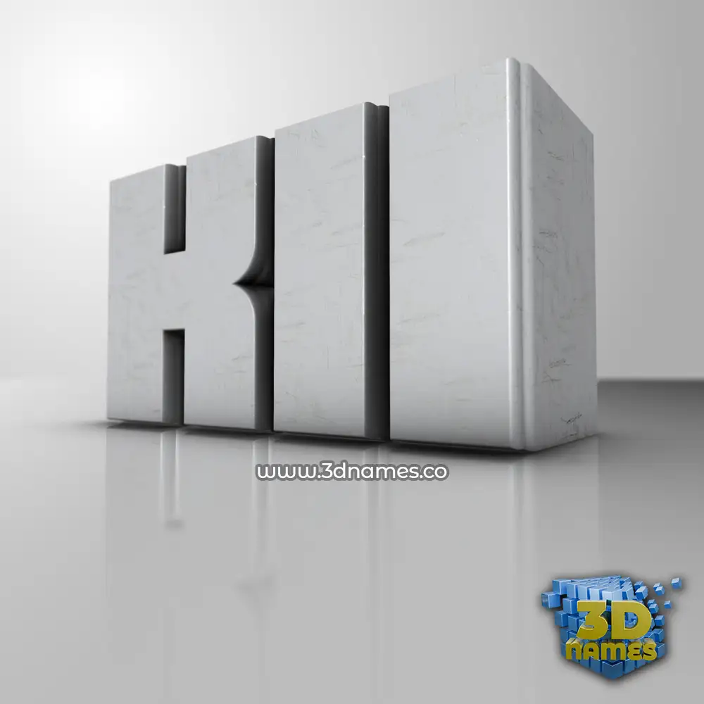 kii in White Metro style - 3D name wallpaper