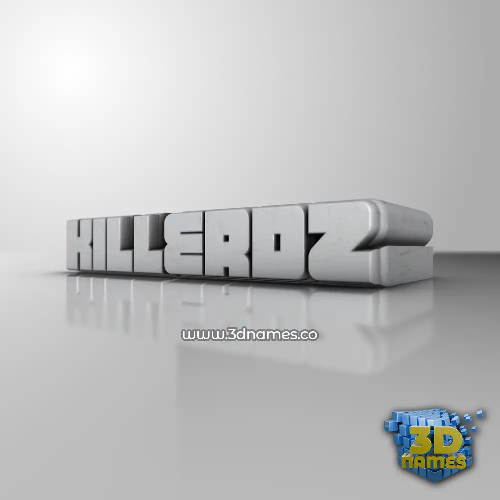killerdz in White Metro style - 3D name wallpaper