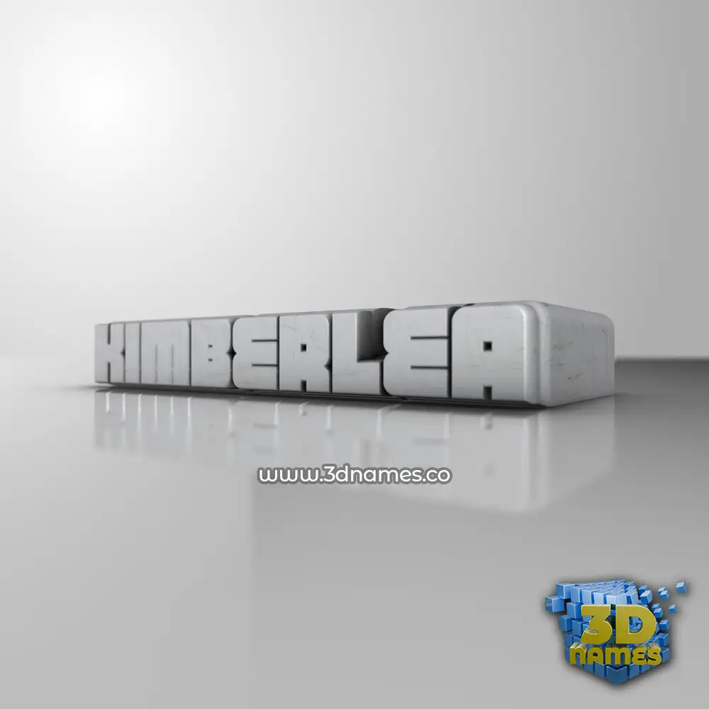 kimberlea in White Metro style - 3D name wallpaper