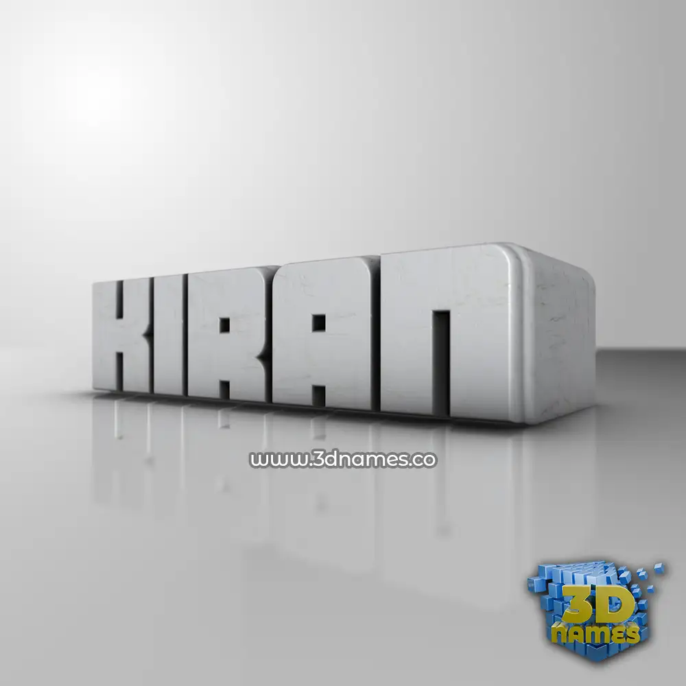 kiran in White Metro style - 3D name wallpaper