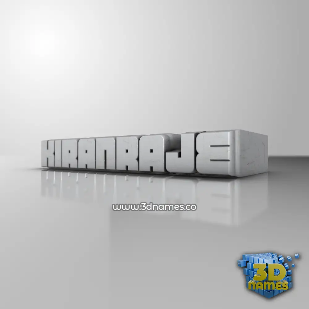 kiranraje in White Metro style - 3D name wallpaper