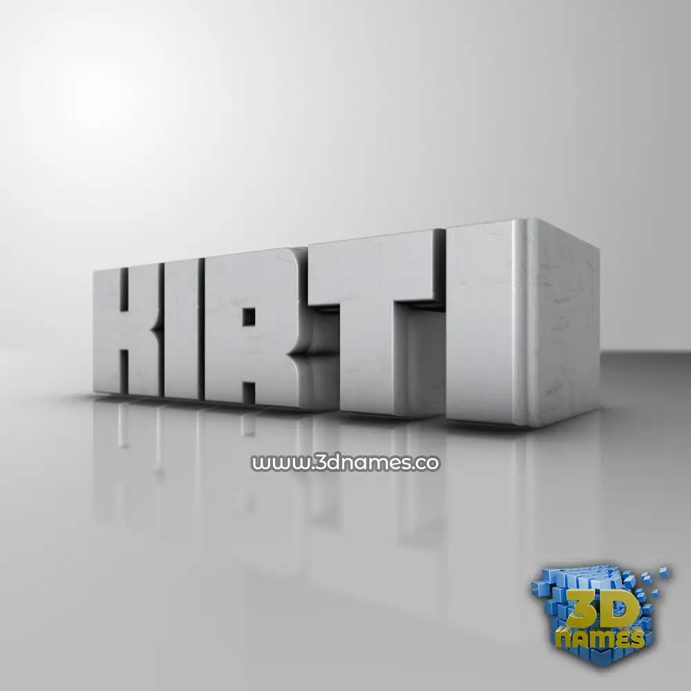 kirti in White Metro style - 3D name wallpaper