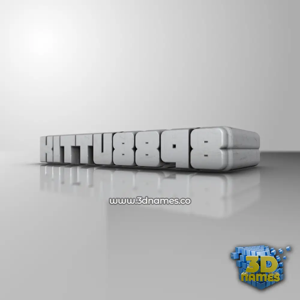 kittu8898 in White Metro style - 3D name wallpaper