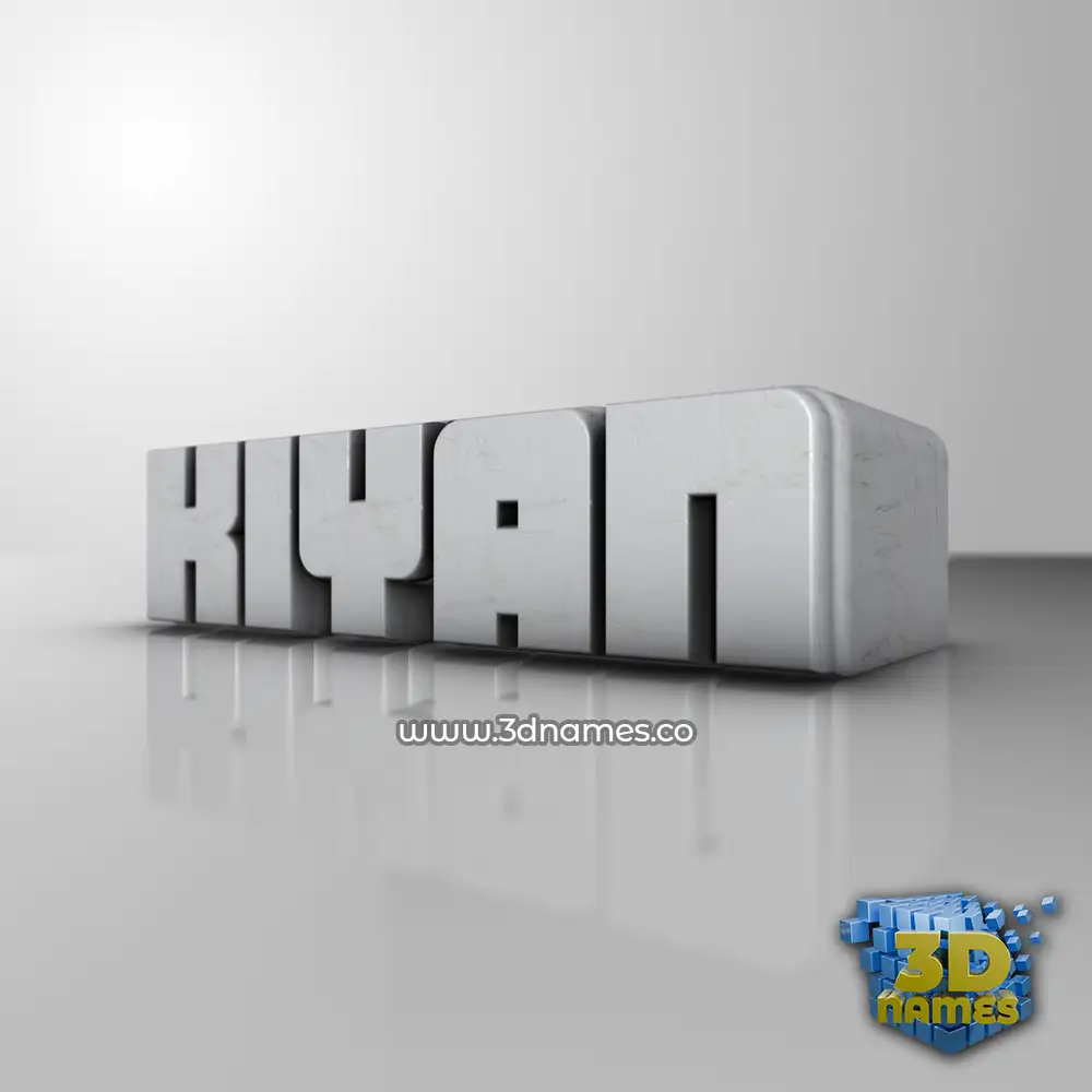 kiyan in White Metro style - 3D name wallpaper