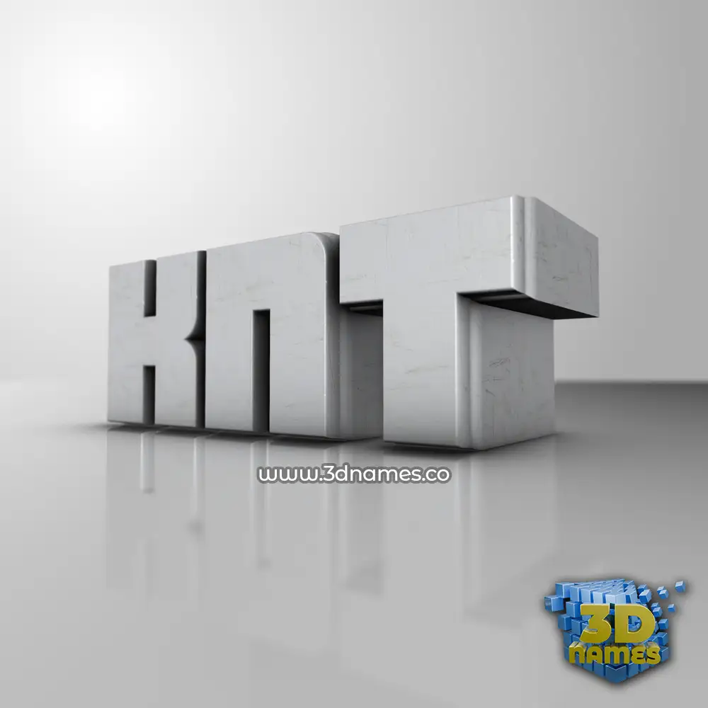 knt in White Metro style - 3D name wallpaper