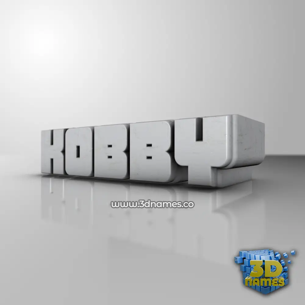 kobby in White Metro style - 3D name wallpaper