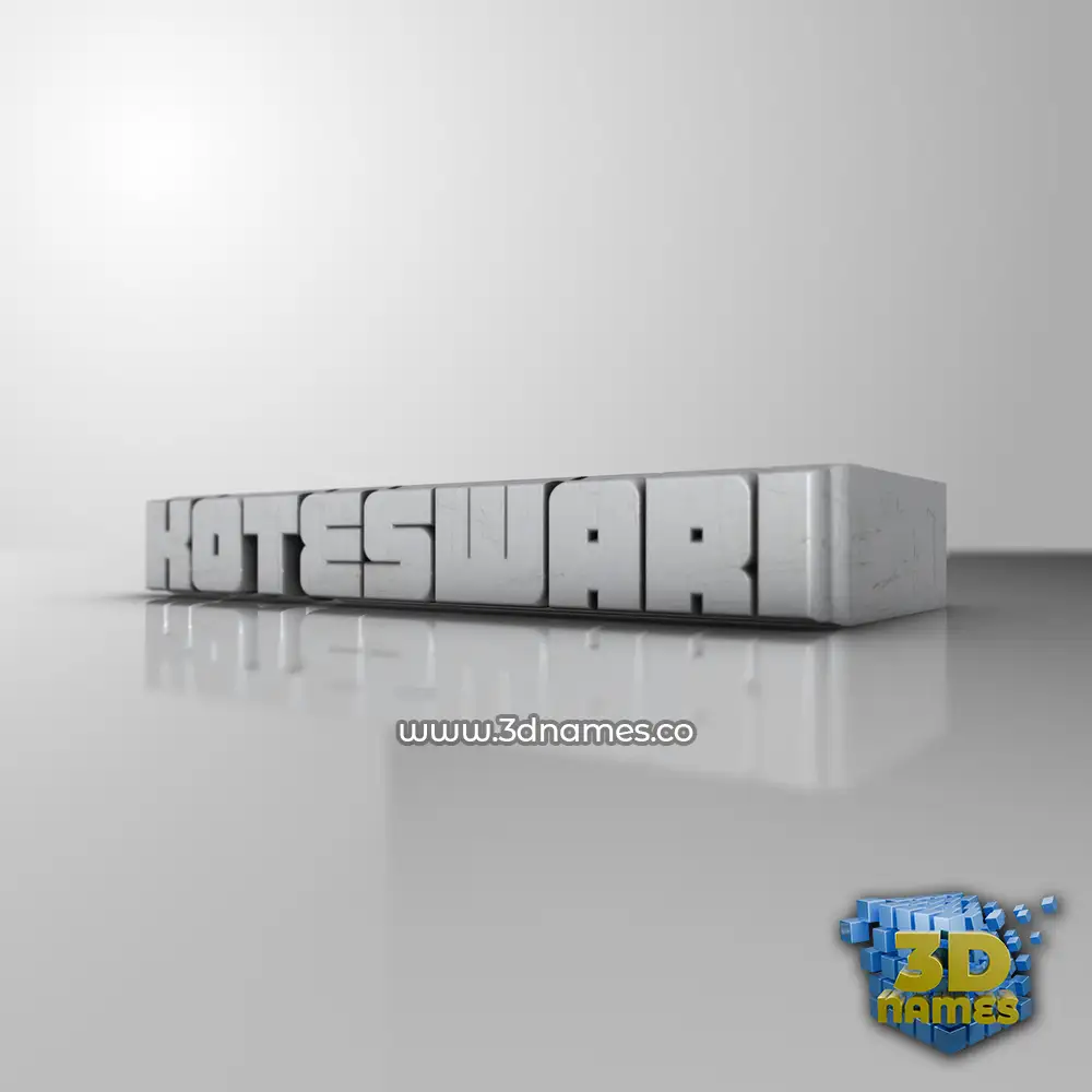 koteswari in White Metro style - 3D name wallpaper