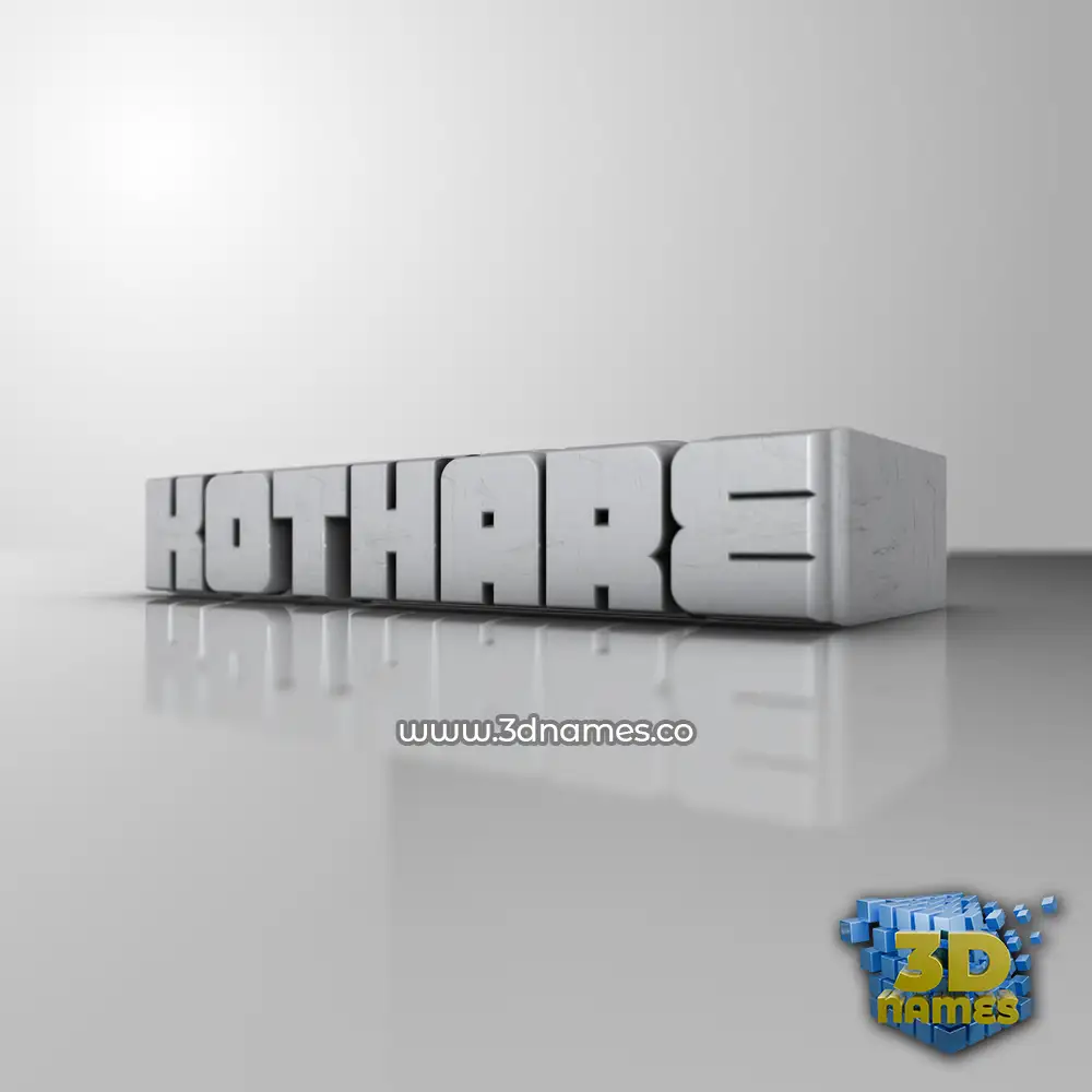 kothare in White Metro style - 3D name wallpaper