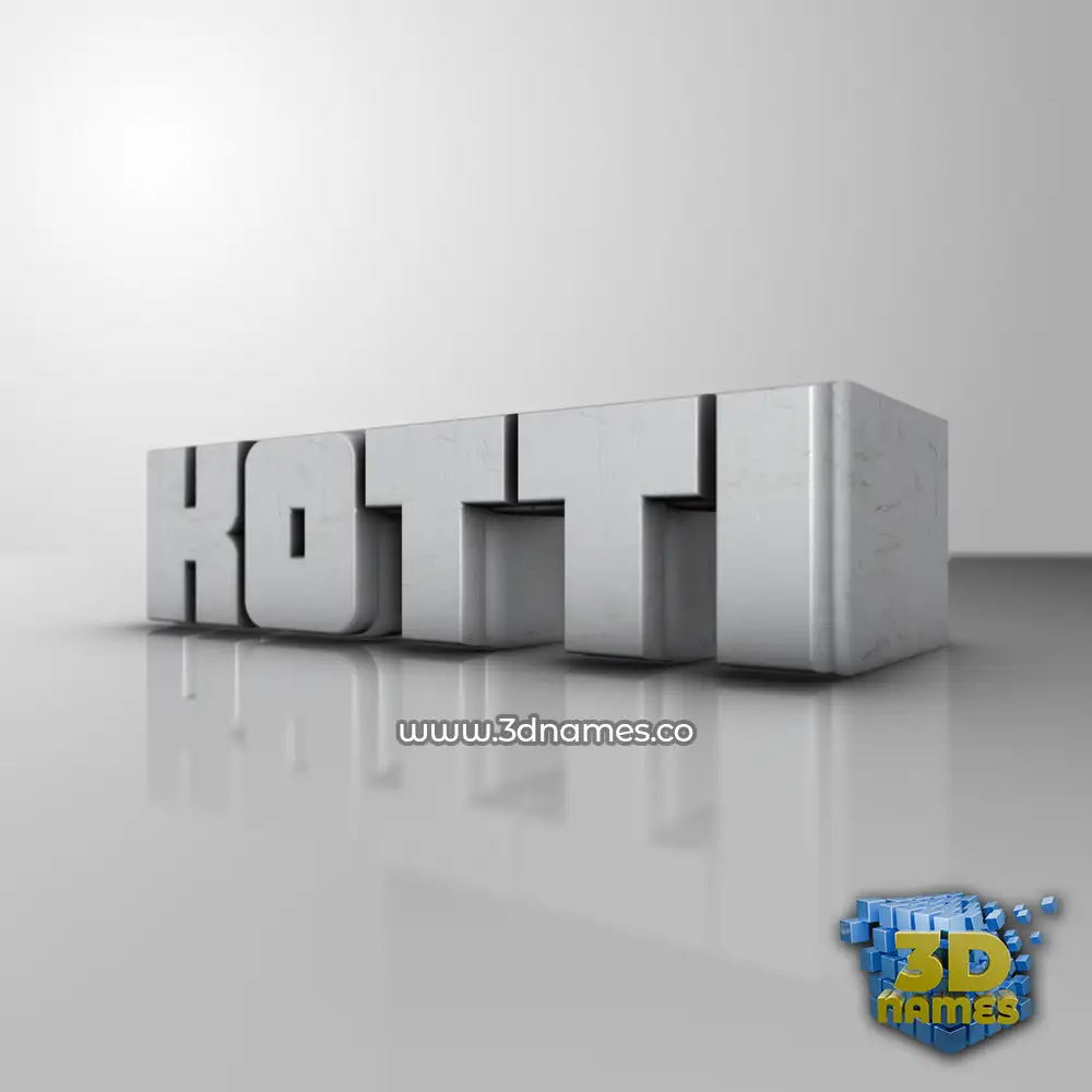 kotti in White Metro style - 3D name wallpaper