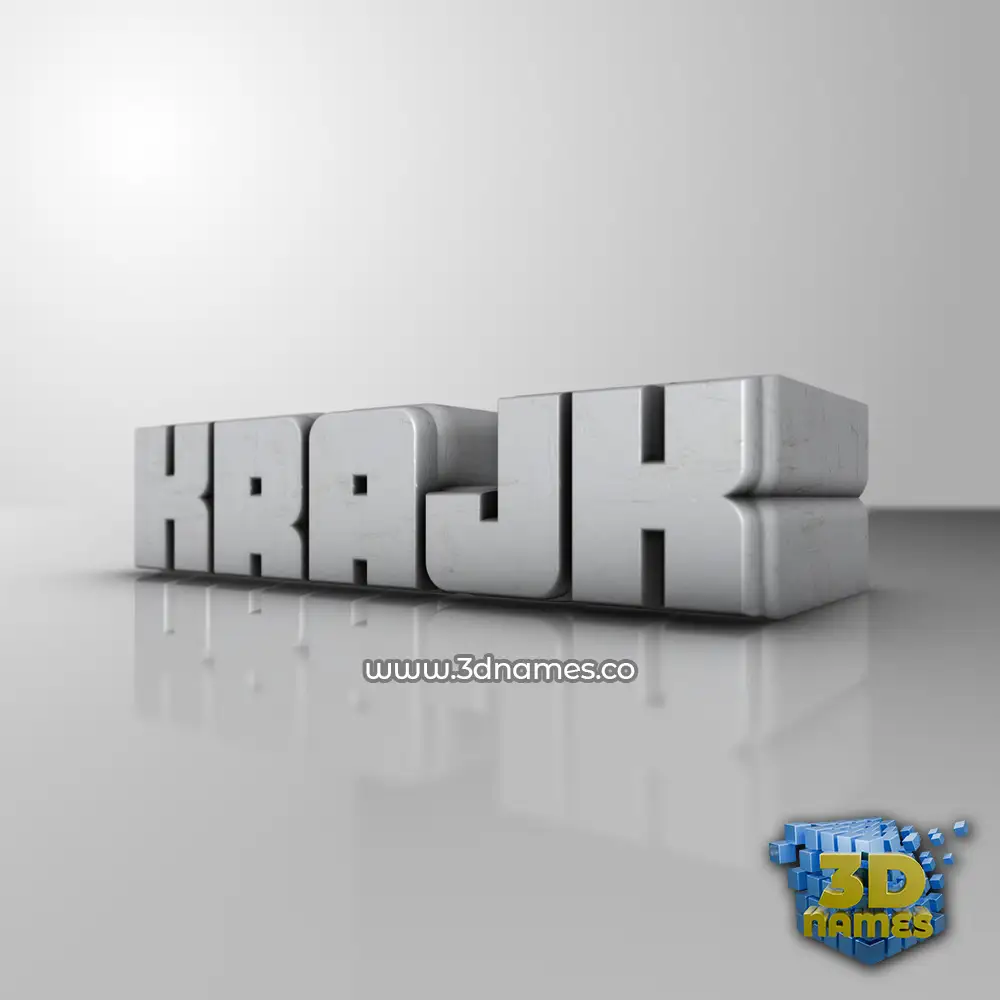 krajk in White Metro style - 3D name wallpaper