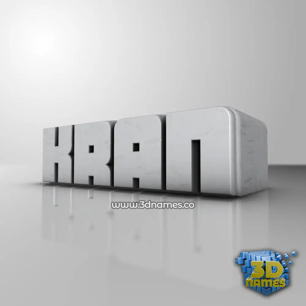 kran in White Metro style - 3D name wallpaper
